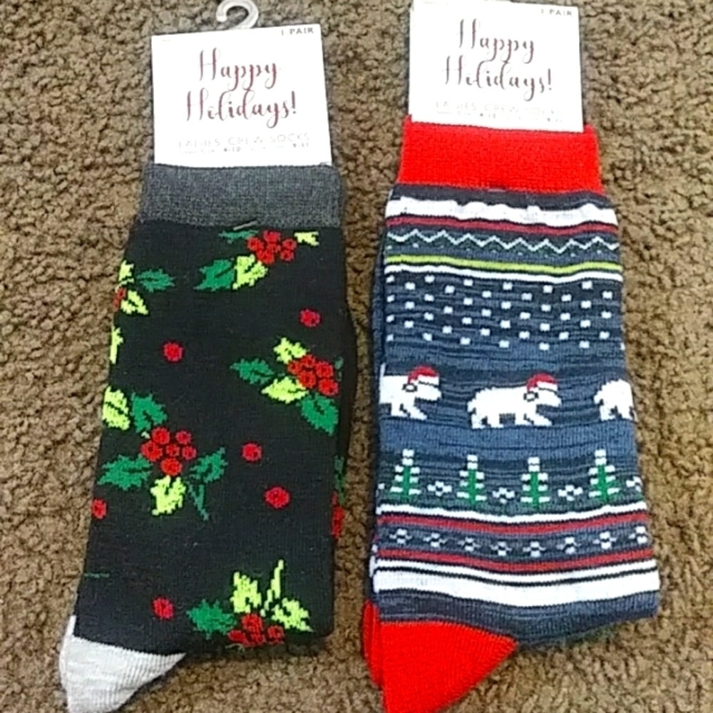 Happy Holidays Christmas Socks